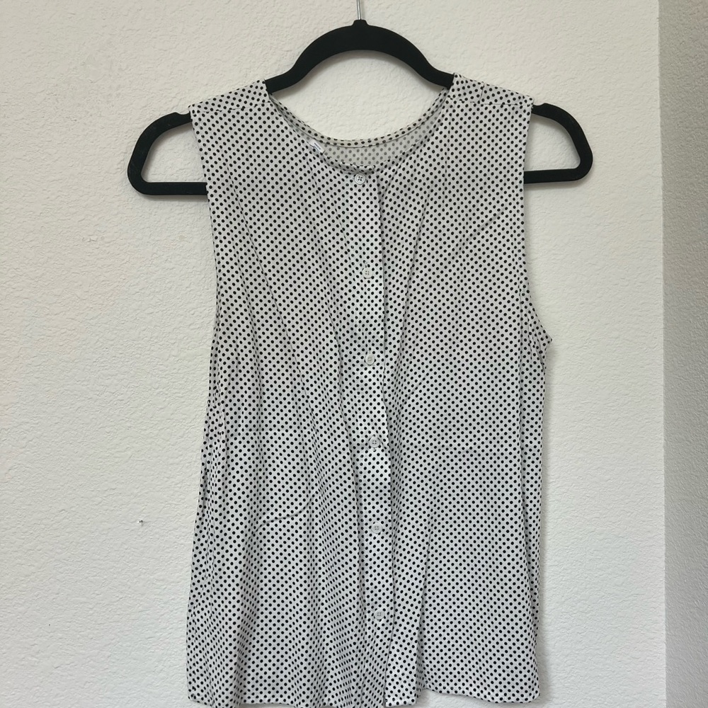 Polka Dot Sleeveless Top